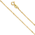 14K Yellow Gold Singapore 0.9mm Chain - CH-0211