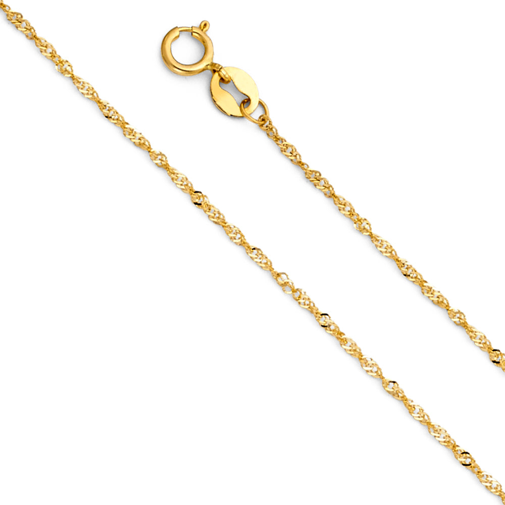 14K Yellow Gold Singapore 0.9mm Chain - CH-0211