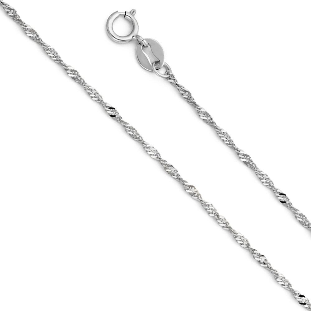 14K Yellow Gold Singapore 1.2mm Chain - CH-0212
