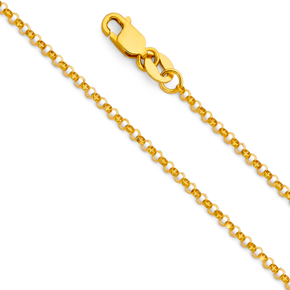 14K Yellow Gold Rolo Cable 1.6mm Chain - CH-0226