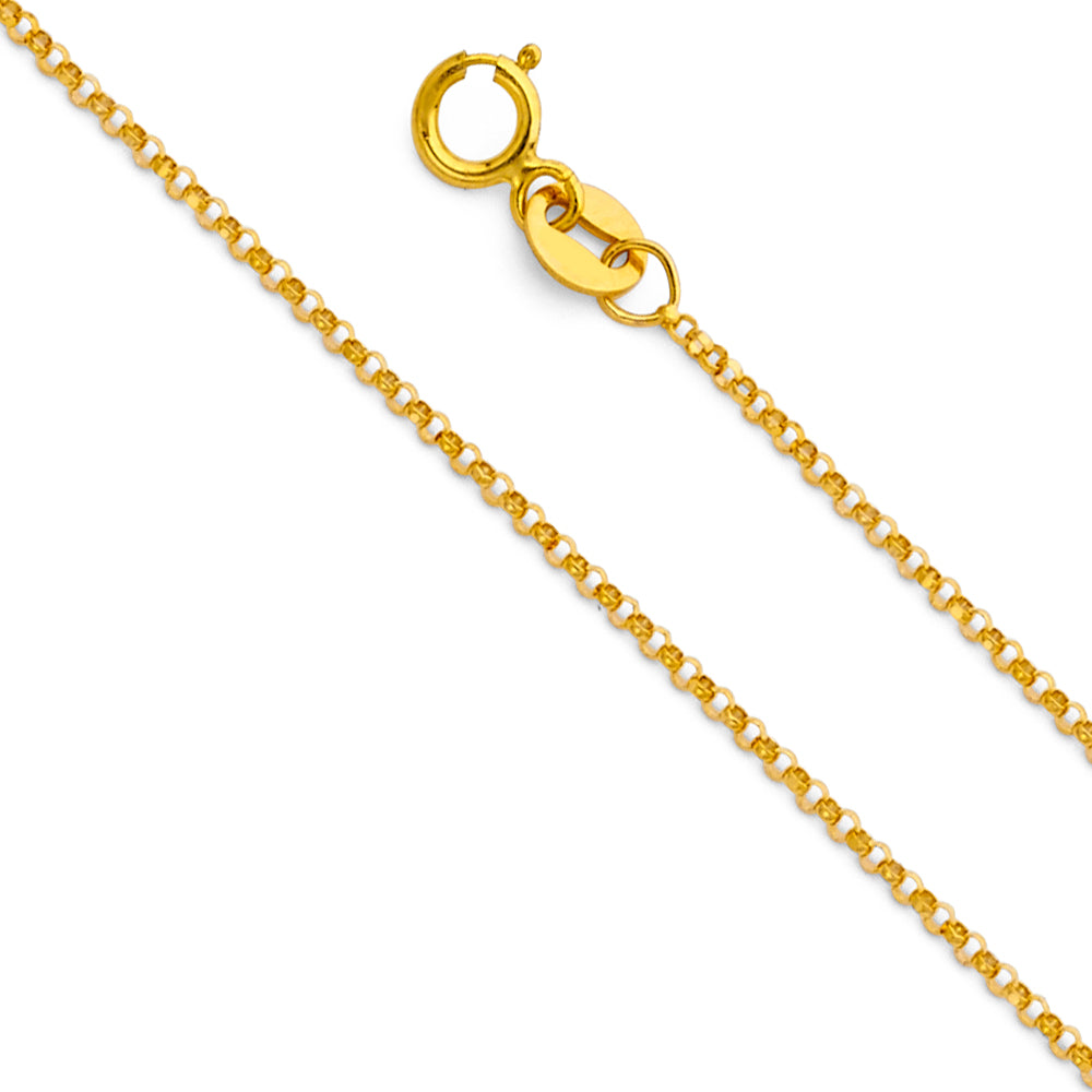 14K Yellow Gold Rolo Cable 1.2mm Chain - CH-0227