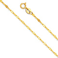 14K Yellow Gold Stamped Mirror 1.5mm Chain - CH-0247