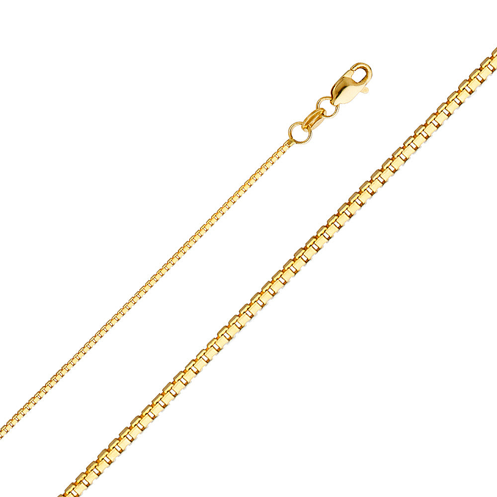14K Yellow Gold Box Yellow 1mm Chain - CH-0255