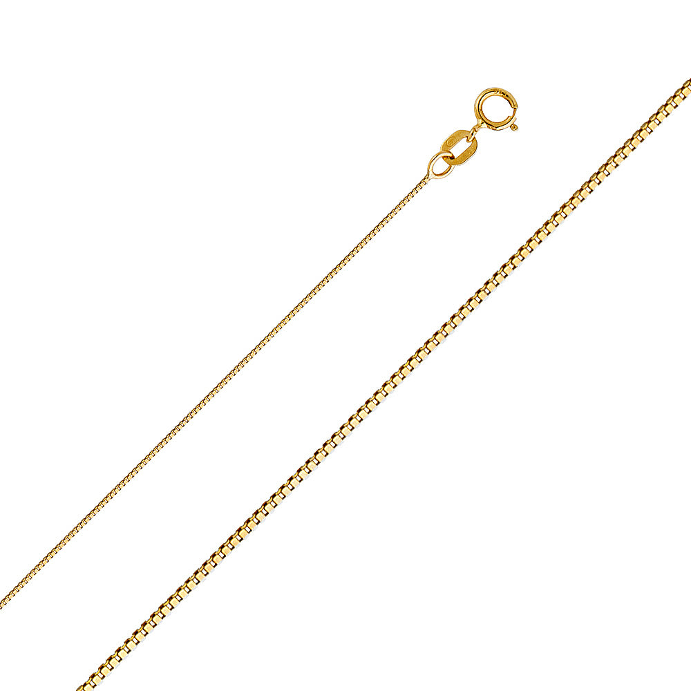 14K Yellow Gold Box Yellow 0.5mm Chain - CH-0258