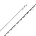 14K White Gold Box White 1mm Chain - CH-0259