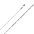 14K White Gold Box White 0.8mm Chain - CH-0260