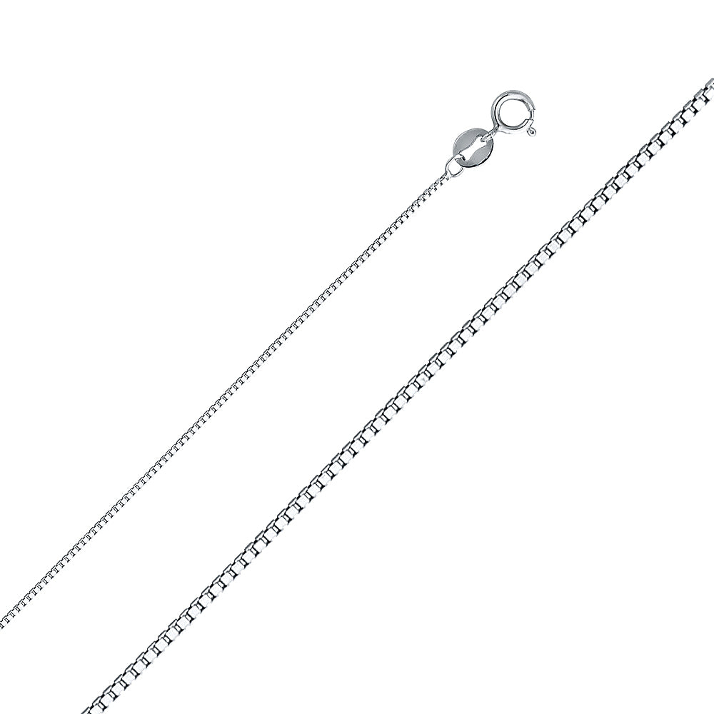 14K White Gold Box White 0.6mm Chain - CH-0261