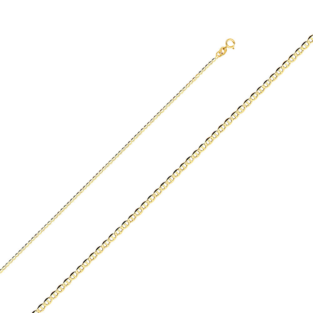 14K Yellow Gold Flat Mariner 1.5mm Chain - CH-0271
