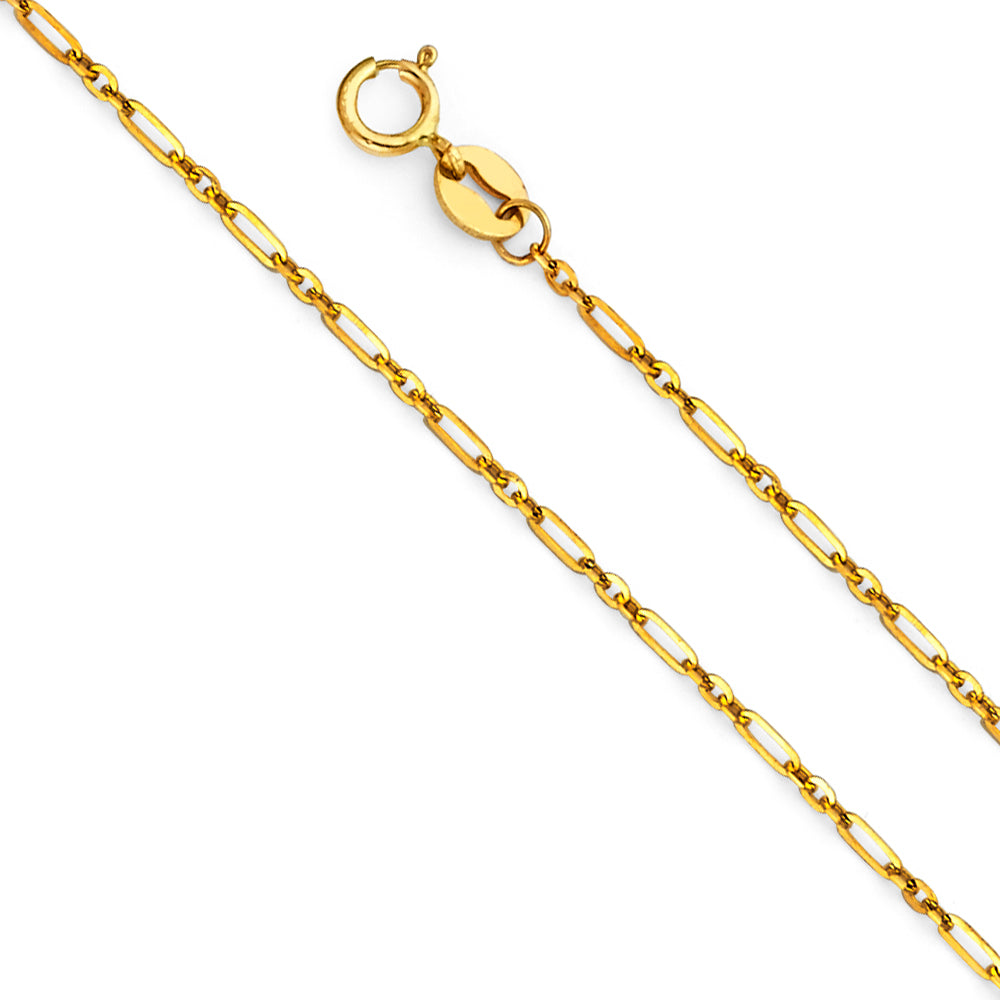 14K Yellow Gold Rolo Cable 1.2mm Chain - CH-0278