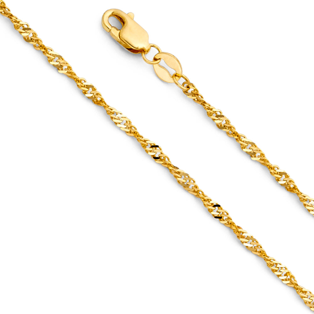 14K Yellow Gold Singapore 1.5mm Chain - CH-0282