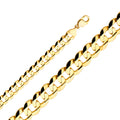 14K Yellow Gold Curb Concave Regular 14mm Chain - CH-0310