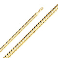14K Yellow Gold Curb Concave Regular 9.8mm Chain - CH-0312