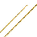 14K Yellow Gold Curb Concave Regular 5.9mm Chain - CH-0315