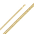 14K Yellow Gold Curb Concave Regular 4.8mm Chain - CH-0316