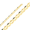 14K Yellow Gold Flat Mariner 7.7mm Chain - CH-0328