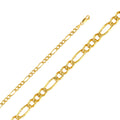 14K Yellow Gold Figaro 3+1 Regular D.C. 4.7mm Chain - CH-0352