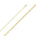 14K White Gold Assorted White Pave 2.2mm Chain - CH-0358