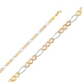 14K Tri Color Gold 3 Color Ficonucci D.C. 3.9mm Chain - CH-0364