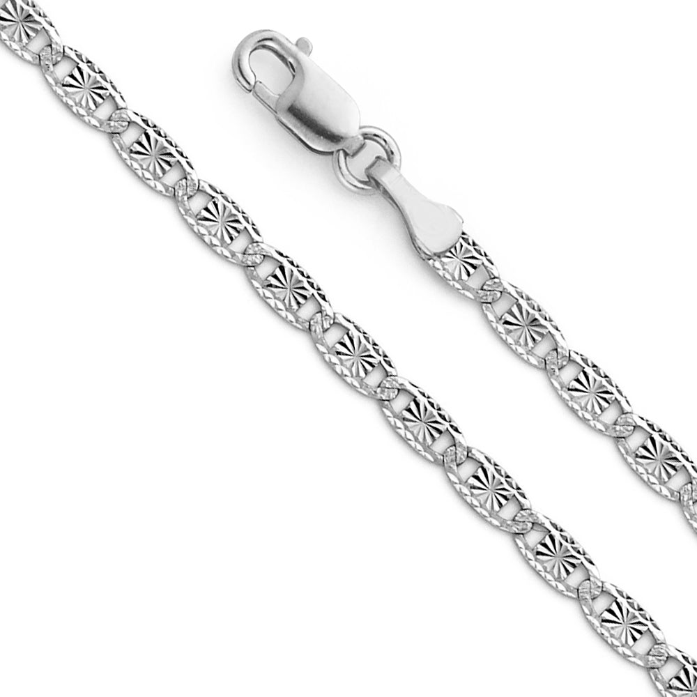 14K Yellow Gold Valentino with Star & Rail D.C. 2.6mm Chain - CH-0381