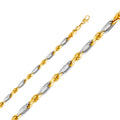 14K Yellow Gold Solid Solid Figaro Rope 7.5mm Chain - CH-0393