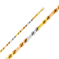14K Yellow Gold Solid Solid Figaro Rope 4mm Chain - CH-0398