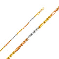 14K Yellow Gold Solid Solid Figaro Rope 3mm Chain - CH-0399