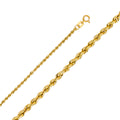 14K Yellow Gold Hollow Hollow Regular Rope 1.8mm Chain - CH-0437