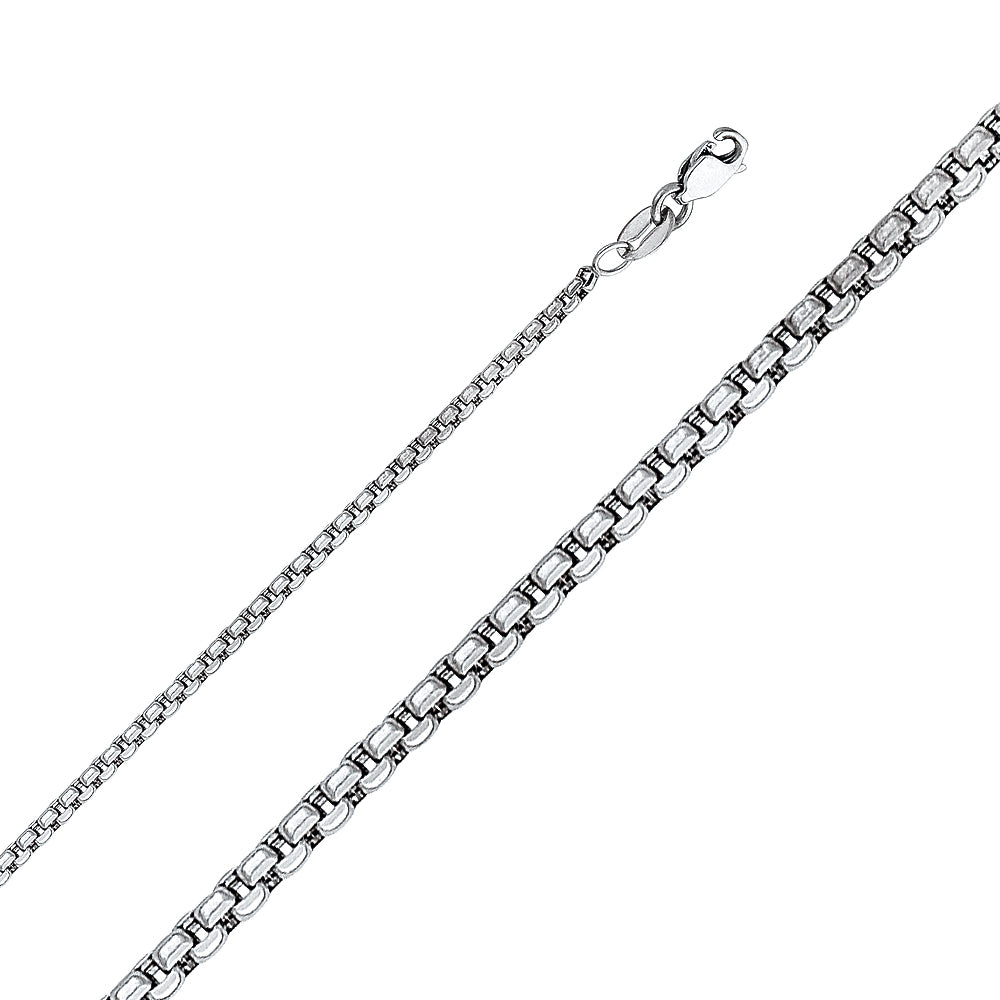 14K Yellow Gold Round Box D.C. 1.8mm Chain - CH-0453