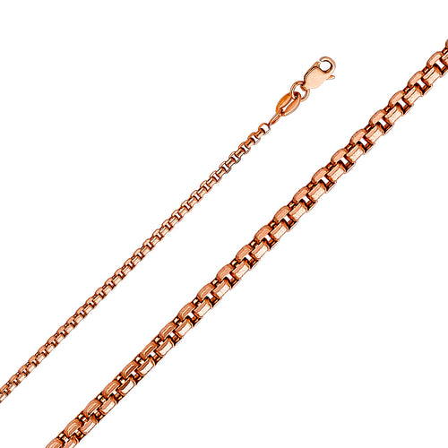 14K Yellow Gold Round Box D.C. 1.8mm Chain - CH-0454