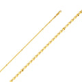 14K Yellow Gold Curved Mirror 2.2mm Chain - CH-0457