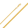 14K Yellow Gold Flat Square Open Franco 1.7mm Chain - CH-0460