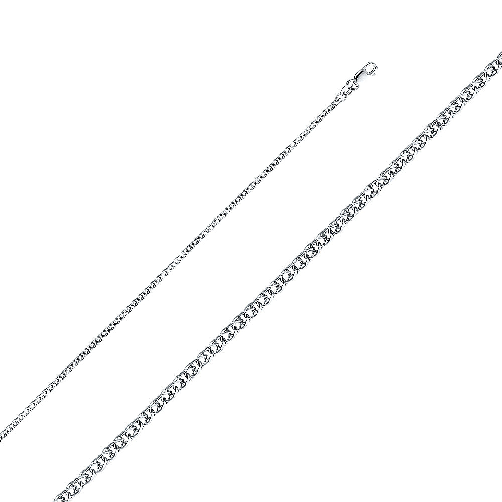 14K Yellow Gold Flat Open Wheat 2mm Chain - CH-0466