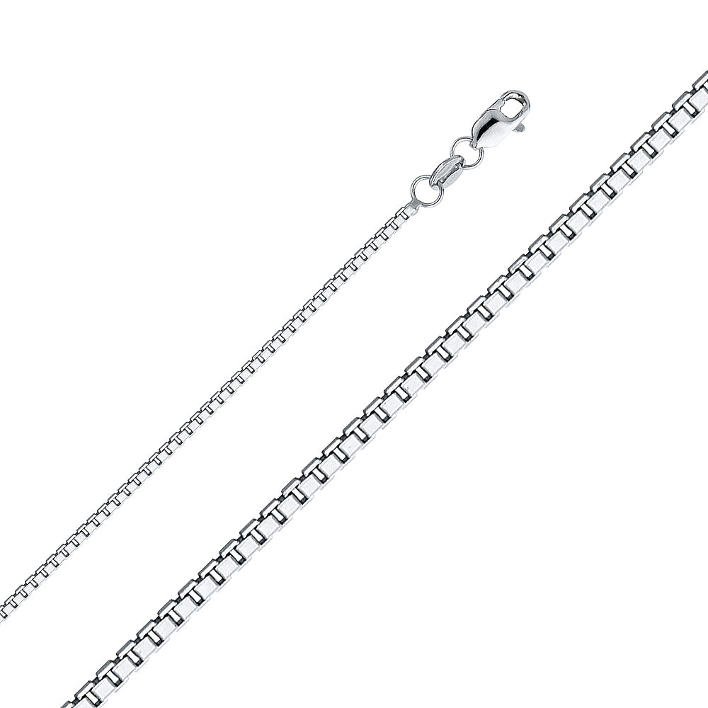 14K White Gold Box White 1.2mm Chain - CH-0474