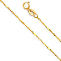 14K Yellow Gold Stamped Singapore 1.3mm Chain - CH-0480