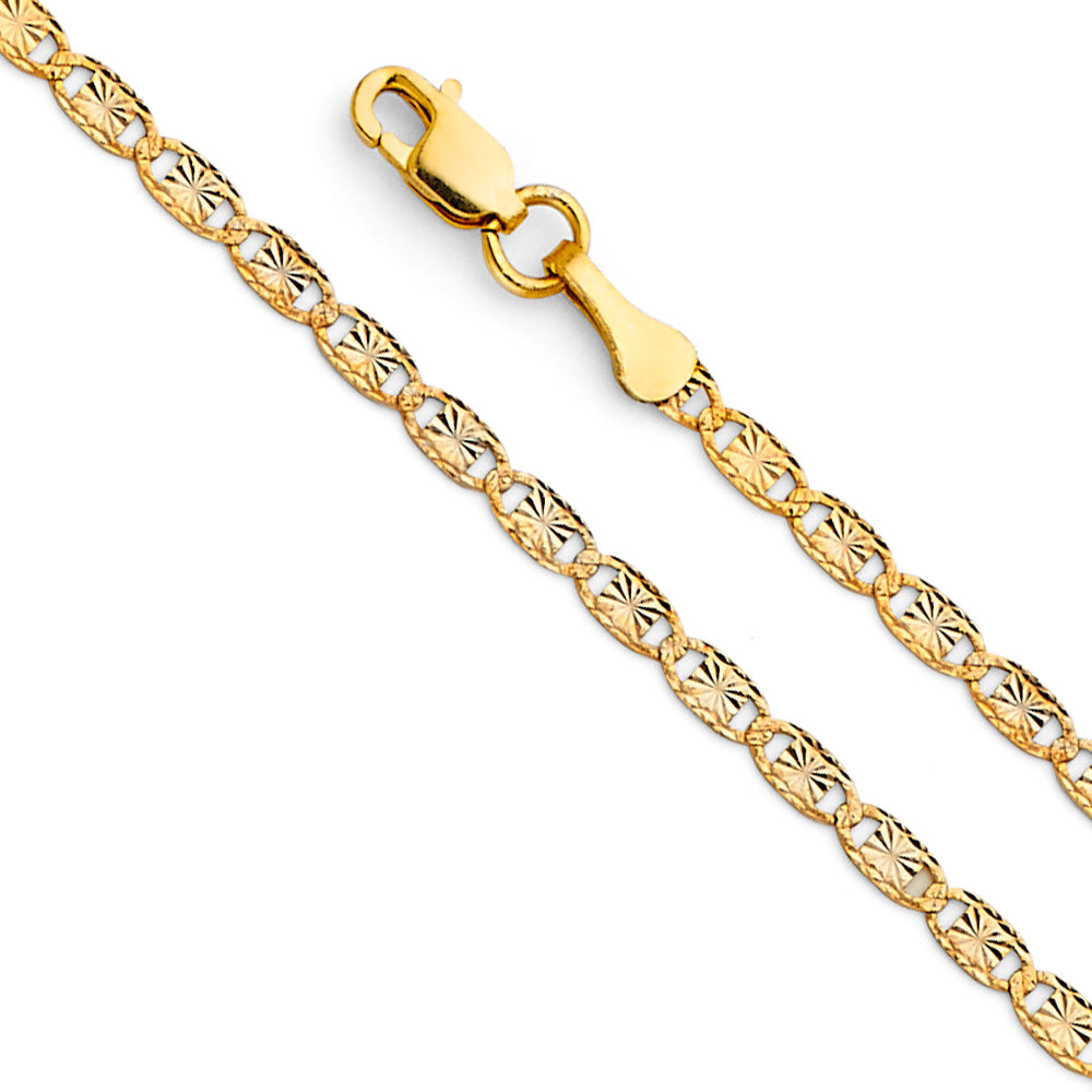 14K Yellow Gold Assorted Valentinos & Mariners 2.1mm Chain - CH-0487