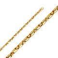 14K Yellow Gold Solid Assorted Solid Fancy Chains 4.8mm Chain - CH-0495