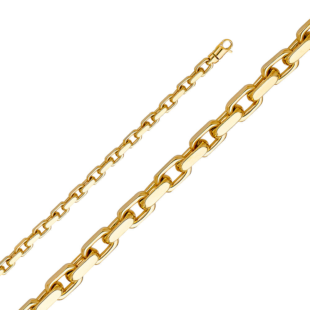 14K Yellow Gold Solid Assorted Solid Fancy Chains 5.3mm Chain - CH-0497