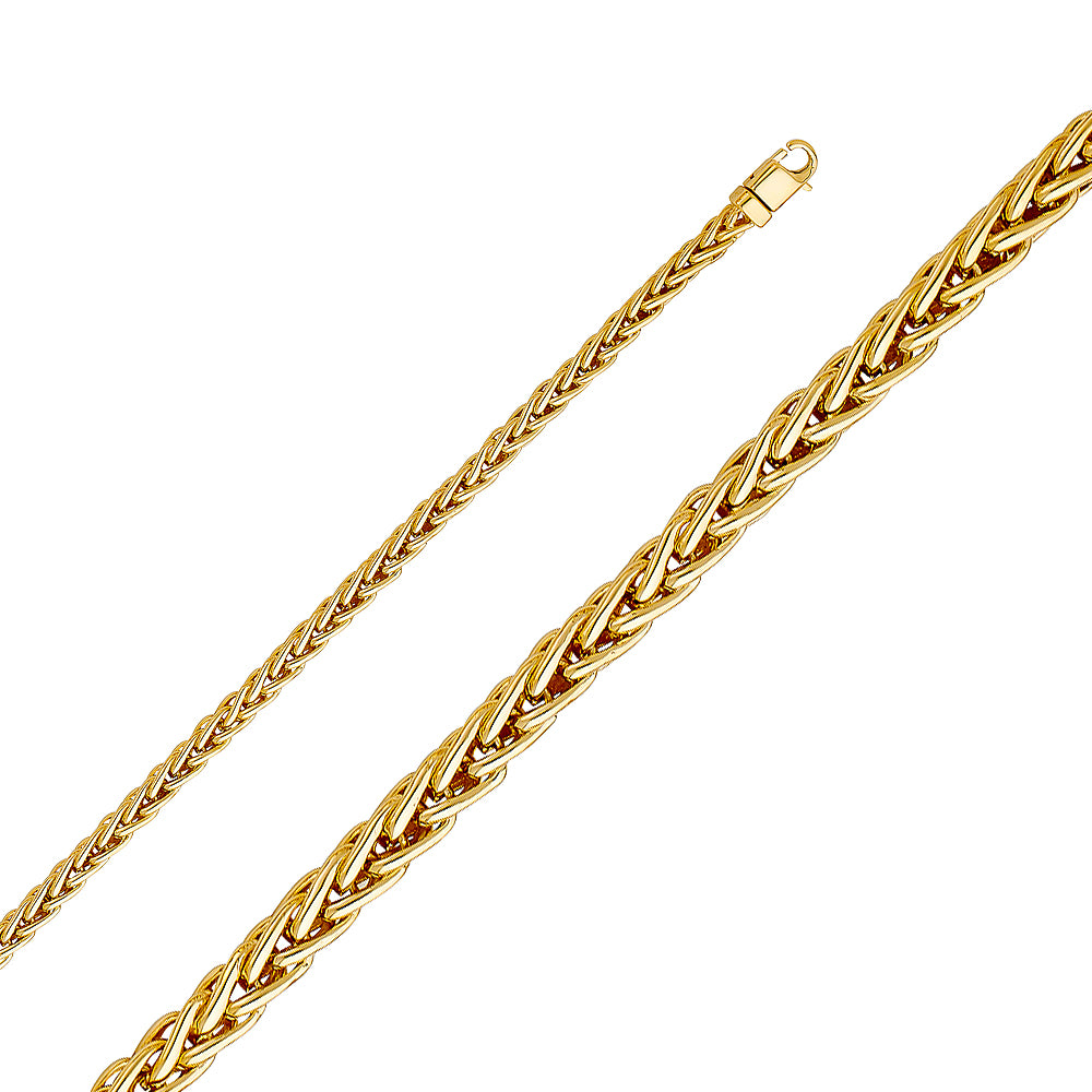 14K Yellow Gold Solid Assorted Solid Fancy Chains 4.5mm Chain - CH-0498