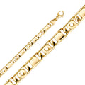 14K Yellow Gold Solid Assorted Solid Fancy Chains 8.4mm Chain - CH-0504