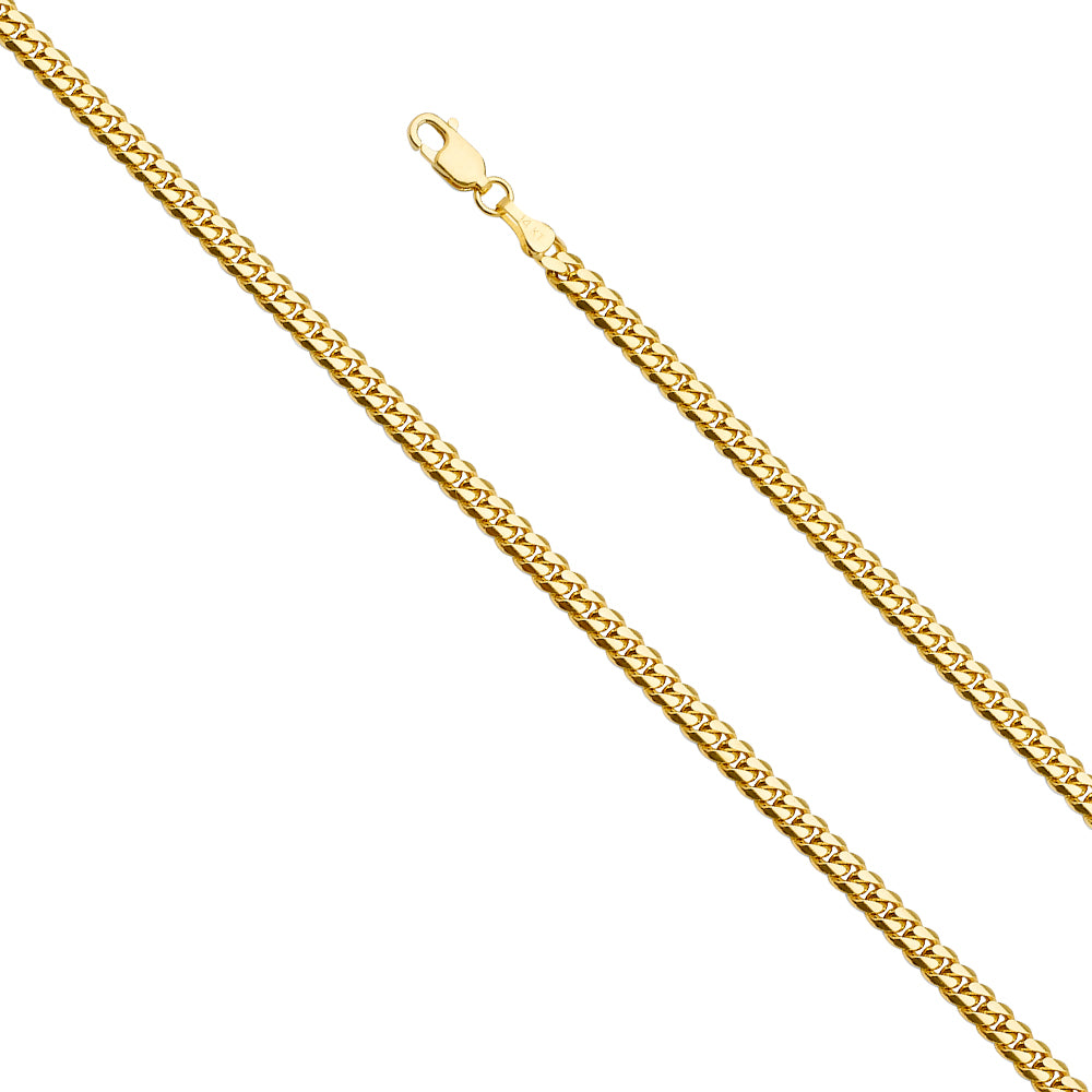 14K Yellow Gold Solid Solid Miami Cuban 4mm Chain - CH-0519