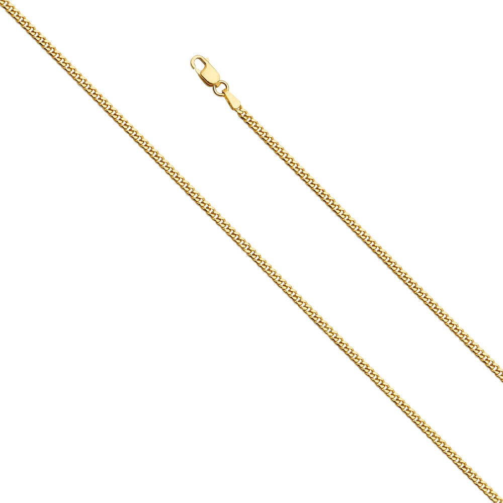 14K Yellow Gold Solid Solid Miami Cuban 2.2mm Chain - CH-0522