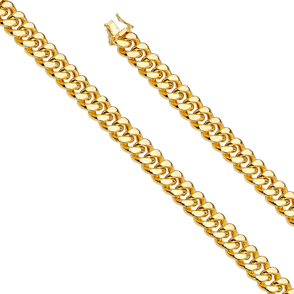 14K Yellow Gold Hollow Hollow Miami Cuban 12mm Chain - CH-0537