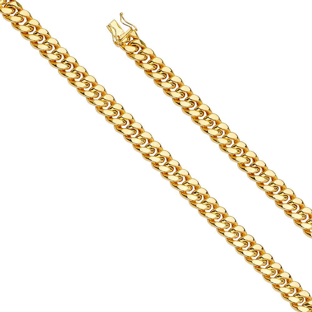 14K Yellow Gold Hollow Hollow Miami Cuban 9.4mm Chain - CH-0538