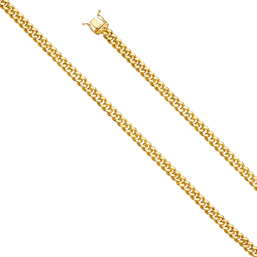 14K Yellow Gold Hollow Hollow Miami Cuban 5.7mm Chain - CH-0541
