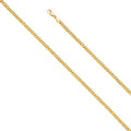14K Yellow Gold Hollow Hollow Miami Cuban 3.7mm Chain - CH-0543