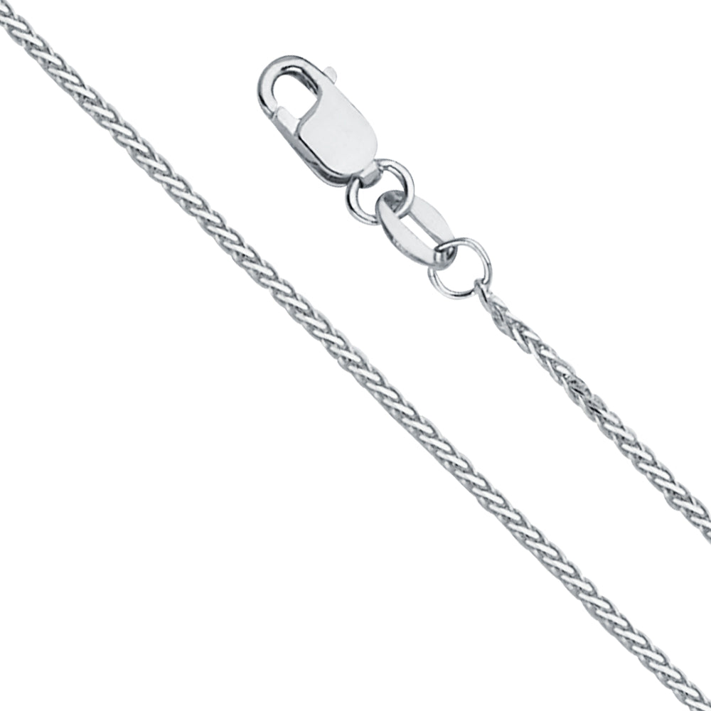 14K Yellow Gold 6 D.C. Round Wheat (Shiny Finish) 1mm Chain - CH-0547