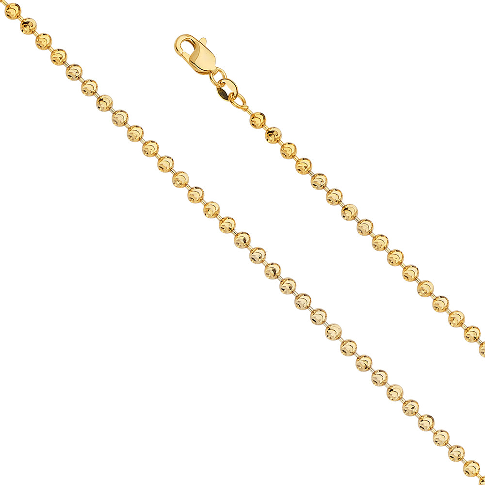 14K Yellow Gold Ball Chains 3mm Chain - CH-0550