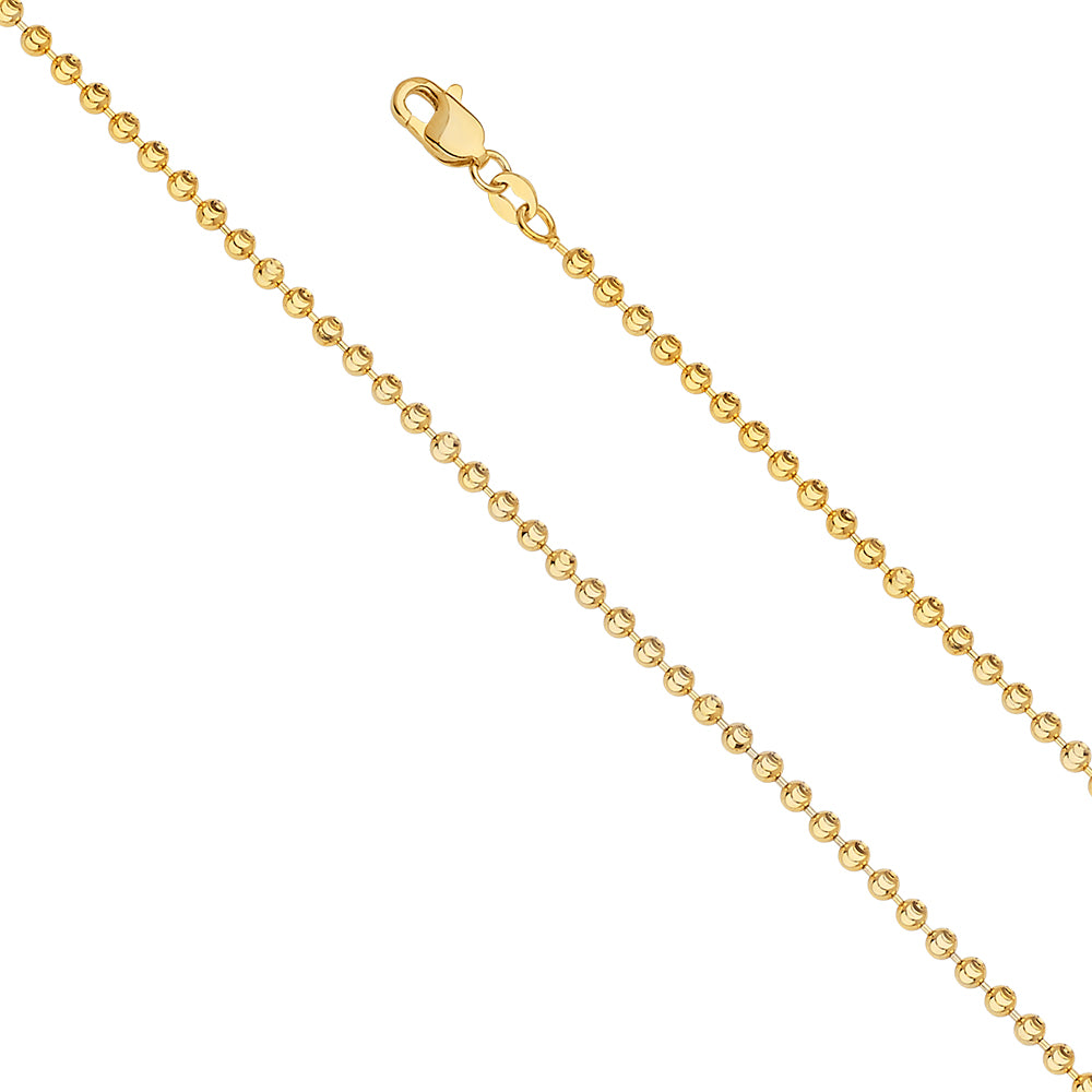 14K Yellow Gold Ball Chains 2.5mm Chain - CH-0551