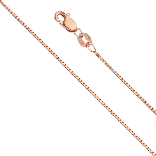 14K Yellow Gold Assorted Pink Gold Pendant Chains 0.8mm Chain - CH-0556