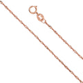 14K Yellow Gold Assorted Pink Gold Pendant Chains 1.2mm Chain - CH-0557